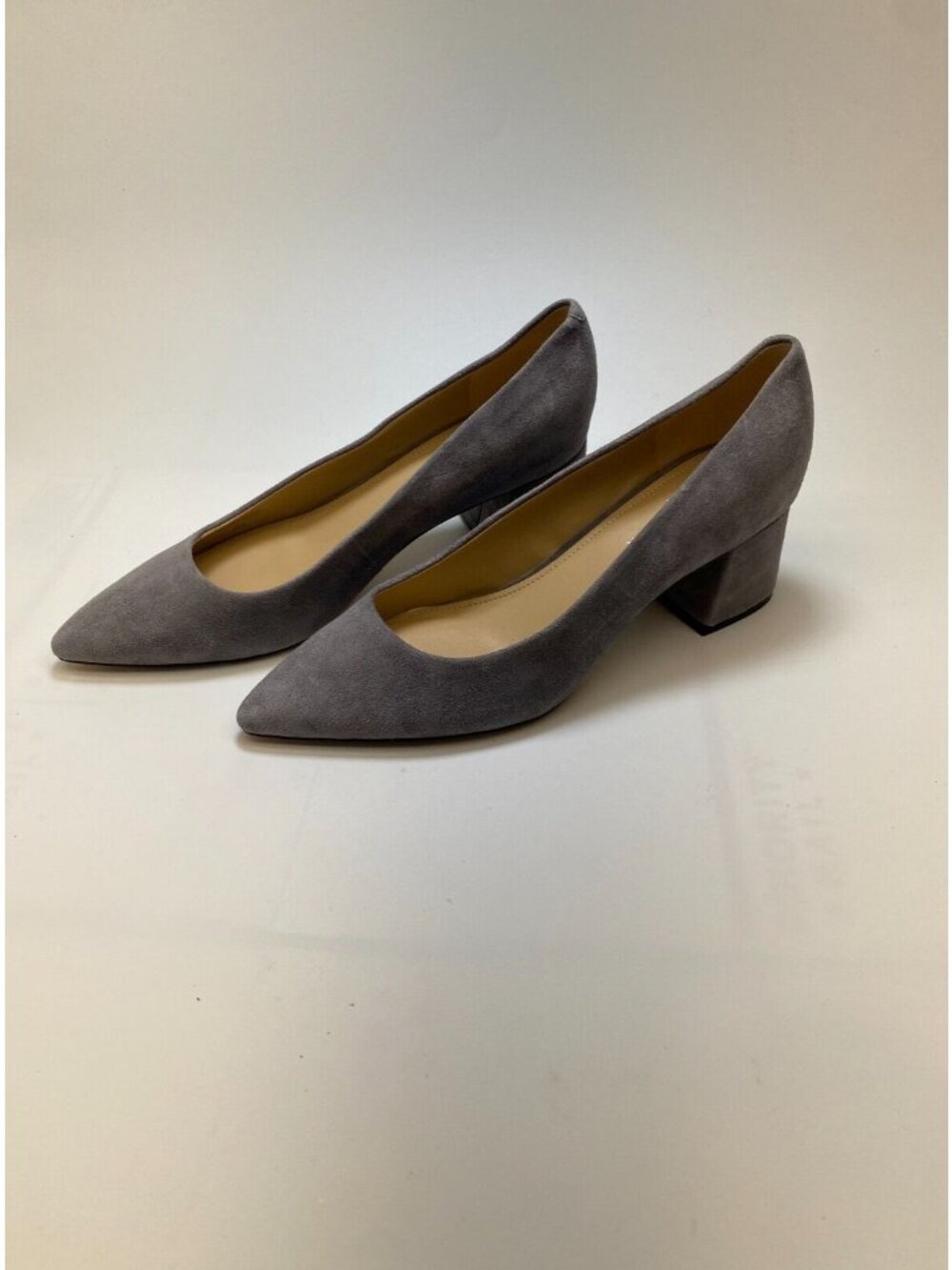 Marc Fisher LTD Womens Lewisa Pointed Toe Pump Dark Grey Suede Heel Sz 11